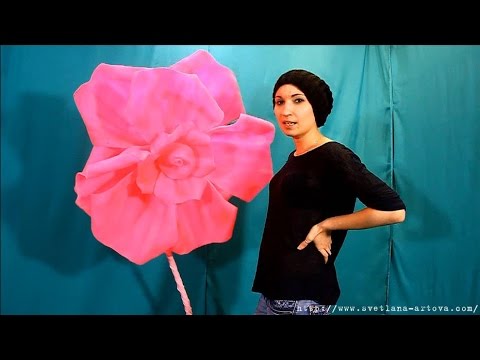 Как сделать большие цветы из изолона