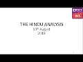 The Hindu Analysis for 10th Aug 2018
