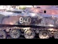 Russian Terrorists Expose Damaged Ukrainian Military Hardware To People In Donetsk, August 24 2014