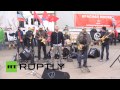 Итальянские музыканты Banda Bassotti дали уличный концерт в Туле