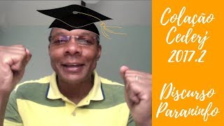 Discurso De Paraninfo - Cederj - 2017.2