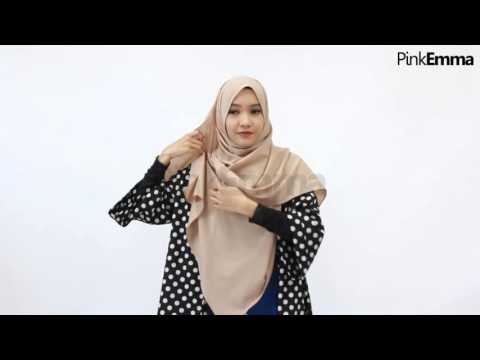 Tutorial Pashmina Menutup Dada Simpel Dengan Aksen Lipit - YouTube