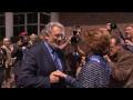 Plácido Domingo meets Androulla Vassiliou for the European Heritage Awards Ceremony in Amsterdam