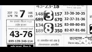 Kalyan Mumbai Paper Weekly Matka 25082025