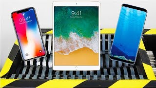 Shredding Apple Ipad Iphone X Samsung Galaxy S8 Hydraulic Press Vs Iphone X Samsung Galaxy S9