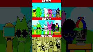 Incredibox Sprunked But Babies Vs Reskin Vs Mustard Mix Version
