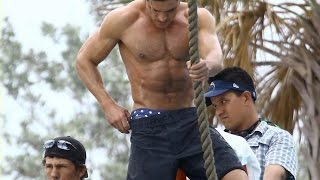 Zac Efron Goes Shirtless For Tarzan-Like Baywatch Moment