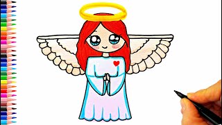 Sevimli Melek Çizimi 👼 Melek Resmi Nasıl Çizilir? - How To Draw an Angel - Angel