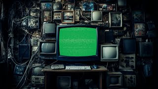 Old Tv Pile Green Screen | 4K | Global Kreators