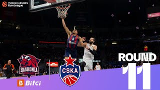 CSKA survives late Baskonia comeback! | Round 11, Highlights | Turkish Airlines EuroLeague