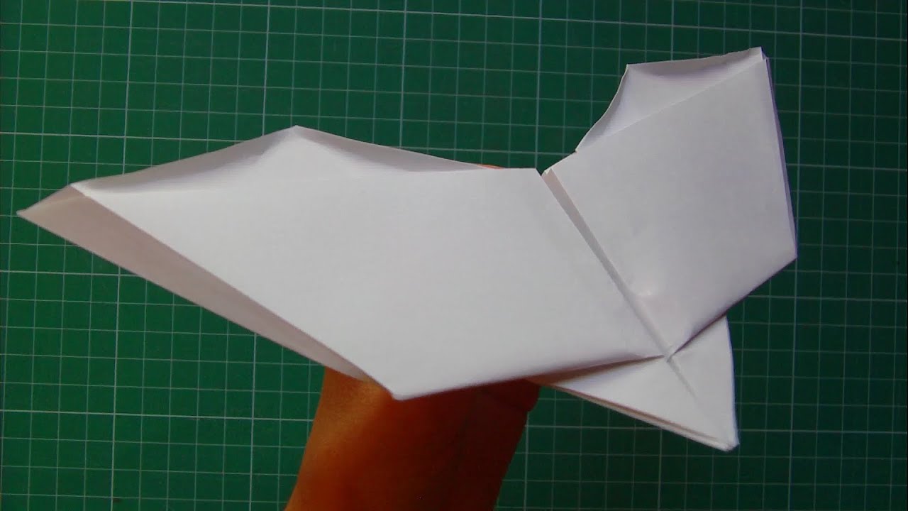 Tutorial paper plane bat flapping wings+glider (John Collins)best version YouTube