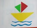 How to collage sailboat | Cắt dán thuyền buồm