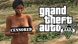 GTA 5 Online:Sexy Naked Topless Girl / Secret Hot Nude Woman