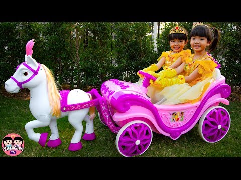 หนูยิ้มหนูแย้ม | รถม้าเจ้าหญิง Pretend Play with Princess carriage