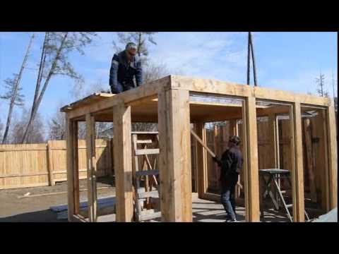Баня каркасная своими руками ютуб 53