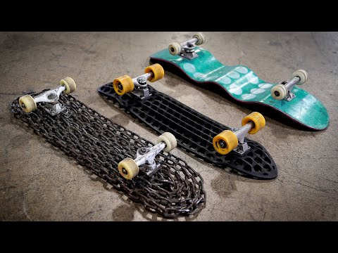 WEIRDEST SKATEBOARDS VS 12 FOOT VERT RAMP!