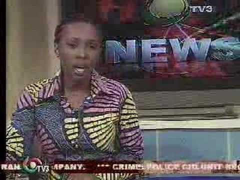 Efua Asiedu, News Reader on TV3 in Ghana. Very pretty woman. 1.30 min. Efua Asiedu, News Reader on TV3 in Ghana. Very pretty woman. 1.30 min.