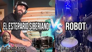 Robot Drum Solo Vs El Estepario Siberiano Battle Reaction #Drummer