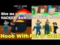 Noob Disguise With Pot O' Gold Secret Pet! Noob Hacker? Trolling - Bubble Gum Simulator