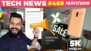 Realme X Sale Today, Redmi K20 Open Letter, LPDDR5 RAM,5K Display Phone, ROG Phone 2, FaceApp-TTN469