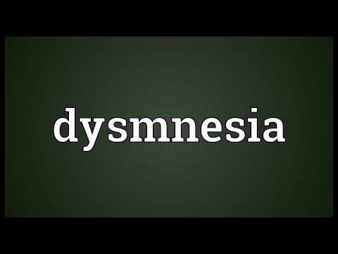 Header of dysmnesia