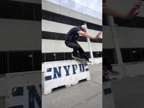 Torey Pudwill Back Smith Police Barrier In New York City