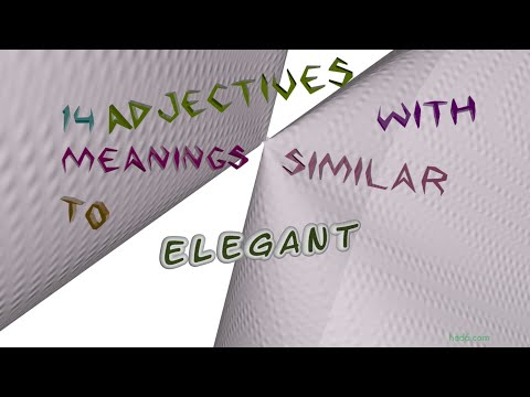 elegant 19 adjectives which are synonyms to elegant (sentence examples)