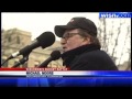 Filmmaker Michael Moore Rallies Protesters In Madison