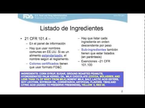 Etiquetado M3 Ingredientes y Alergenos