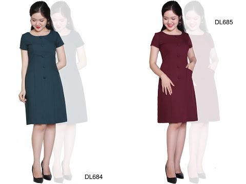 DL684 685 ĐẦM SUÔNG GIẤU BỤNG CHO NÀNG BÉO
