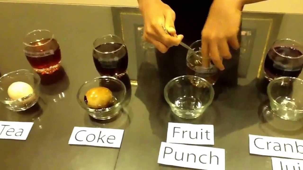 Beverages stain teeth the most. Science Project - YouTube