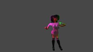 Sexy xnxx Female character  dance in Blender Hollywolf