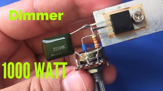 Como Hacer Un Dimmer Electronico How To Make An Electronic Dimmer 1000Watt