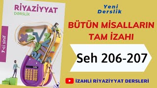 7ci sinif Riyaziyyat seh 206-207 Nisbi xeta (butun misallarin tam izahi)