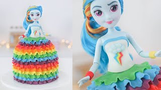EASY RAINBOW DASH DOLL CAKE - My Little Pony - Equestria Girls - Tan Dulce