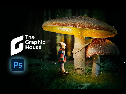Hướng dẫn photoshop | Cây nấm toả sáng | Glowing Mushroom - Photo Fantasy Manipulation Tutorial