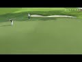 Hunter Mahan drives home a 52-foot putt for birdie at TOUR Championship