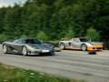 HD: Porsche Carrera GT vs Koenigsegg CCR Evolution x 2 Races to 200 mph / 320 km/h