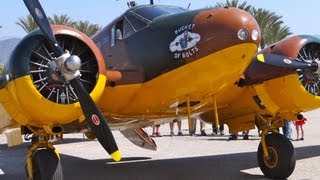 Beech-18 Engine Starttakeofflanding Cabin View