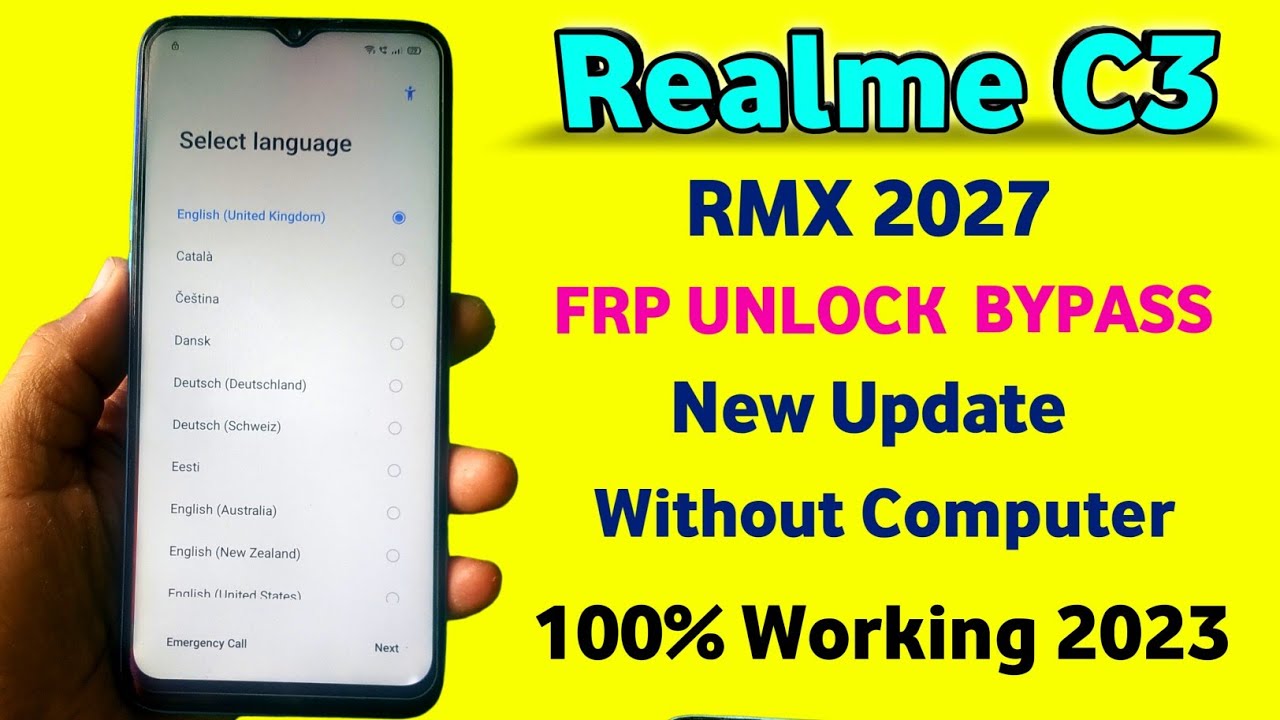 Realme C3 FRP Bypass Android 11 2023 | Realme RMX2027 Realme C3 FRP Bypass Android 11 2023 | Realme RMX2027