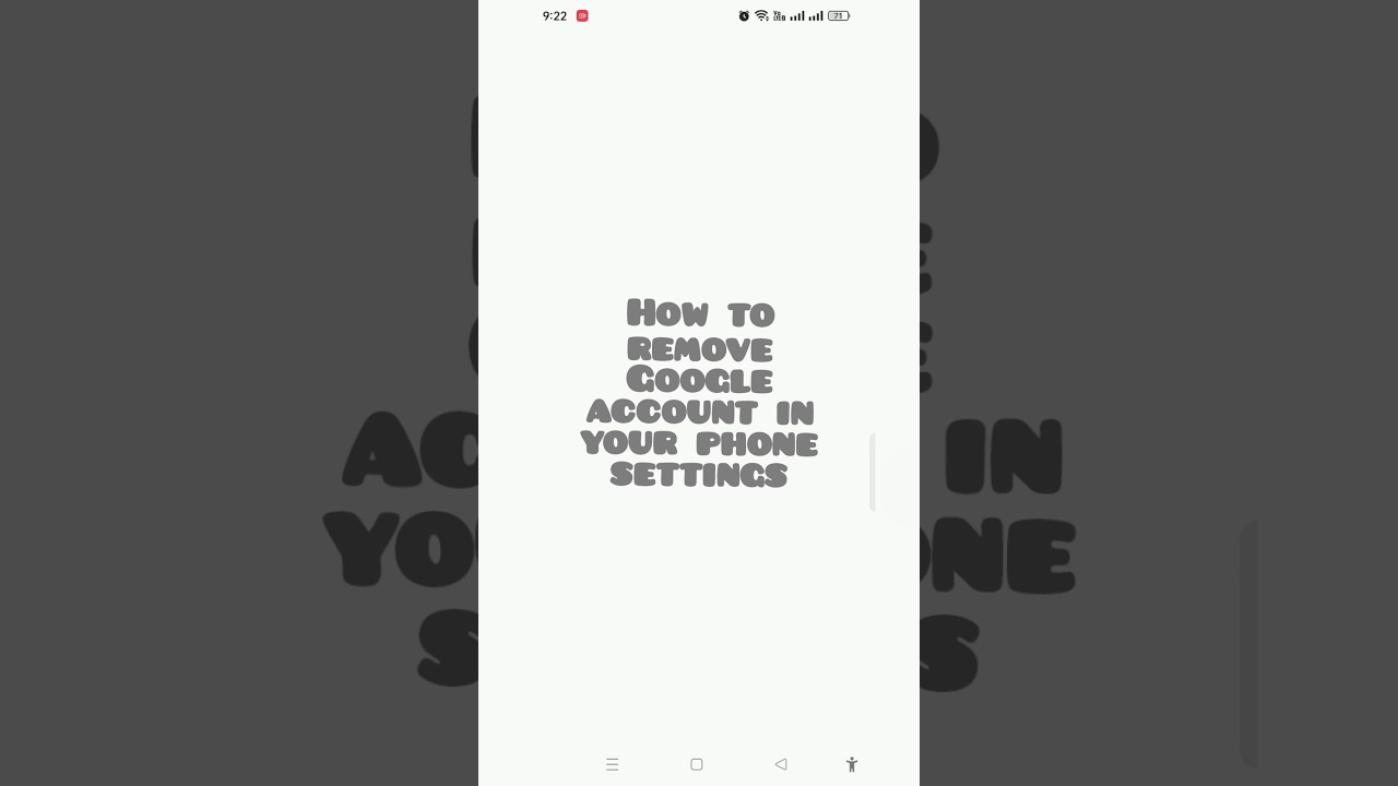 How to remove gmail account in phone settings?#google How to remove gmail account in phone settings?#google