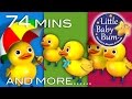 Five Little Ducks | Plus Lots More Children's Songs | 74 Minutes Compilation from LittleBabyBum!