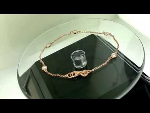 Diamond By The Yard Bracelet 0.25 Carat 14k Rose Gold Certified Handmade Diamond By The Yard Bracelet 0.25 Carat 14k Rose Gold Certified Handmade