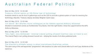 Political News Headlines for 22 May 2019 - 1 PM Edition