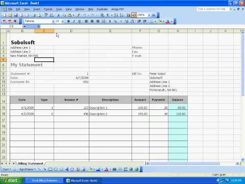 billing statement. Parts Of The Billing Statement