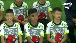 Thai boys rescued from cave hold first press conference Thai boys rescued from cave hold first press conference