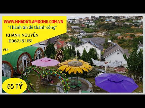 BÁN HOMESTAY ĐÀ LẠT: Vị trí và view đẹp. S: 1231m2 gồm 2 Villa và 13 bungalow sân vườn tại Phường 3