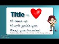 HOW TO WRITE A SONG: Tip #1 Start With a Title