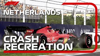 Charles Leclercs Mive Crash In Qualifying Recreated 2023 Dutch Grand Prix