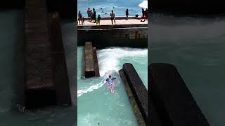 SURFER GETS SUCKED INTO STORM DRAIN #shorts